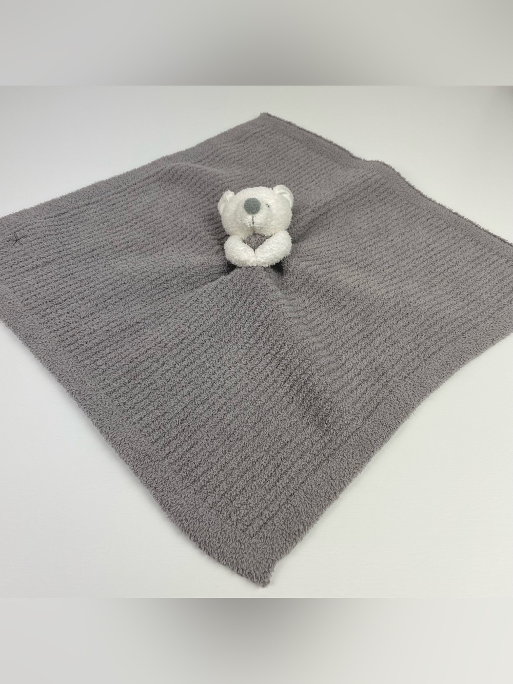 Barefoot Dreams Grey Bear Buddie Lovey Unisex Baby Security Blanket CozyChic - Picture 12 of 13